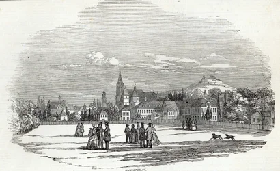Coburg, graverad av W.J. Linton, från 